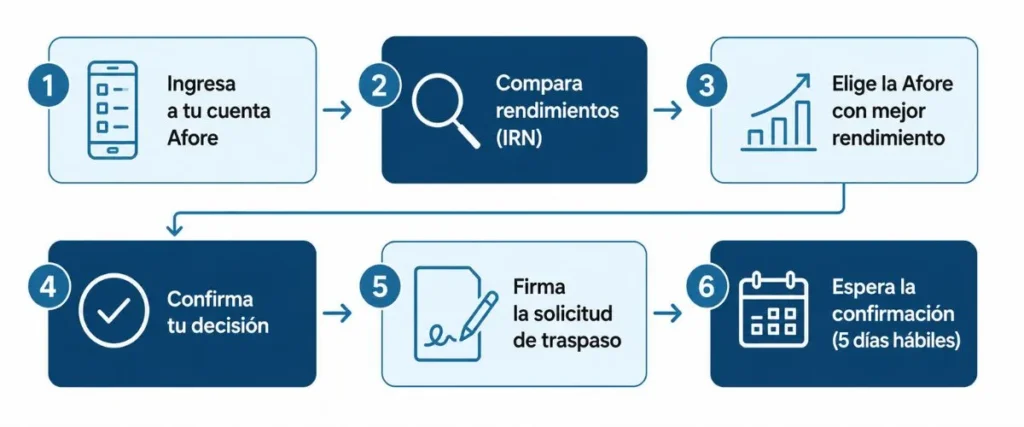 pasos para cambiar de afore desde AforeMóvil en México