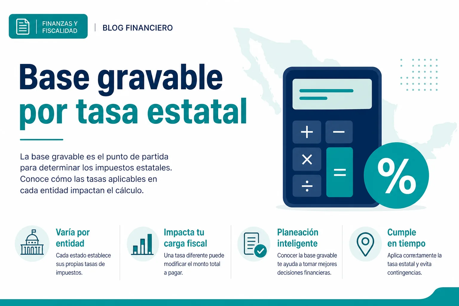 Infografía del cálculo del Impuesto Sobre Nómina aplicando la tasa estatal